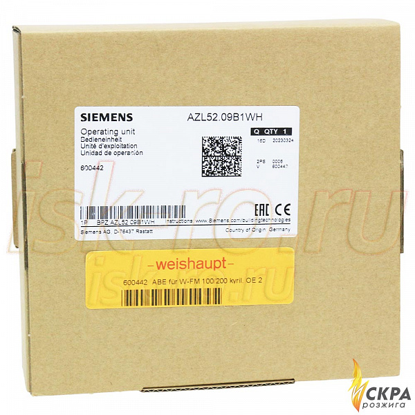 SIEMENS AZL52.09B1WH Блок управления и индикации 600442
