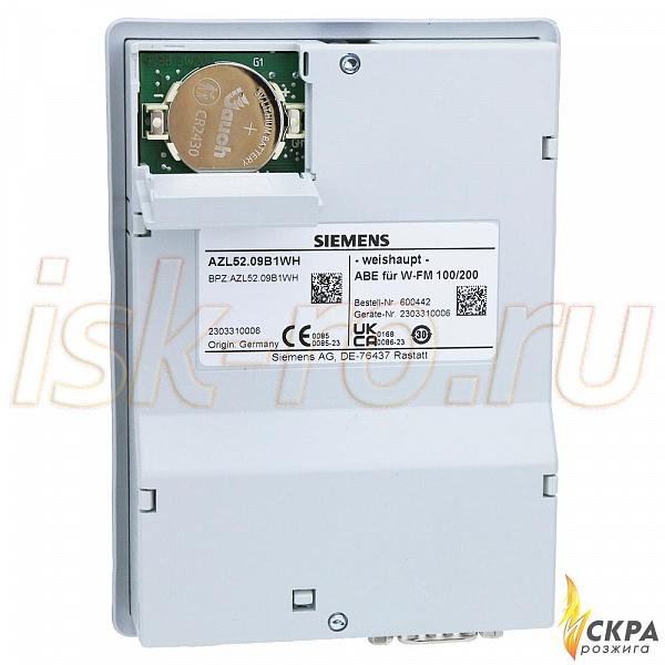 SIEMENS AZL52.09B1WH Блок управления и индикации 600442